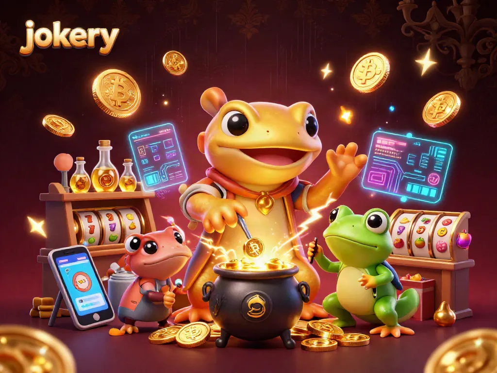 Experience winning with jokery as a golden salamander alchemist transforms metals into gold at a vibrant casino.