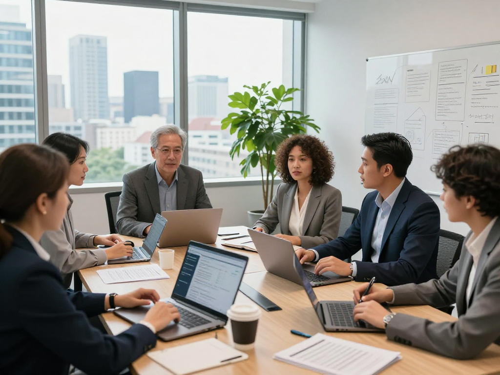 Professionelle Teamarbeit zur Datenschutzerklärung auf der Startseite