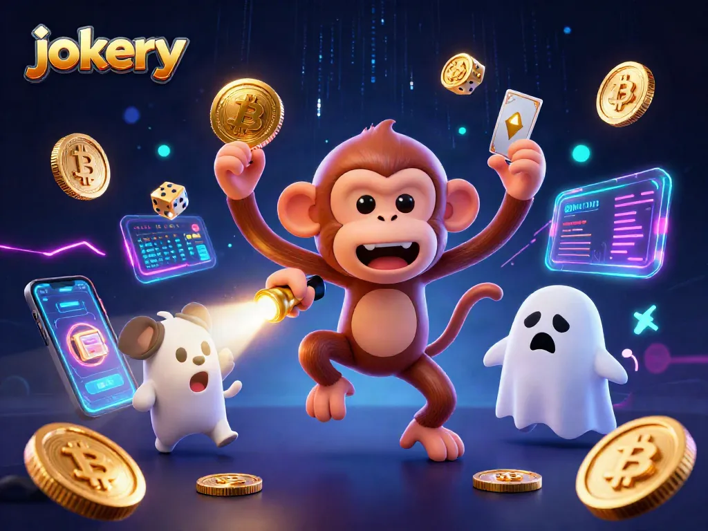 Engage with jokery antics as a ghostly monkey and dog chase golden coins in a haunted casino.